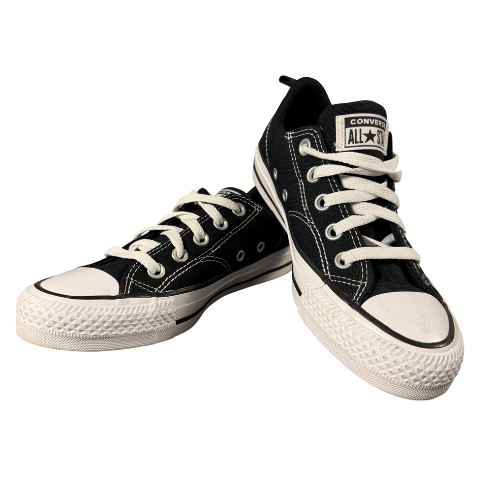 Converse Chuck Taylor Malden GS All Star Low Top Black White Kids Shoe 4Y